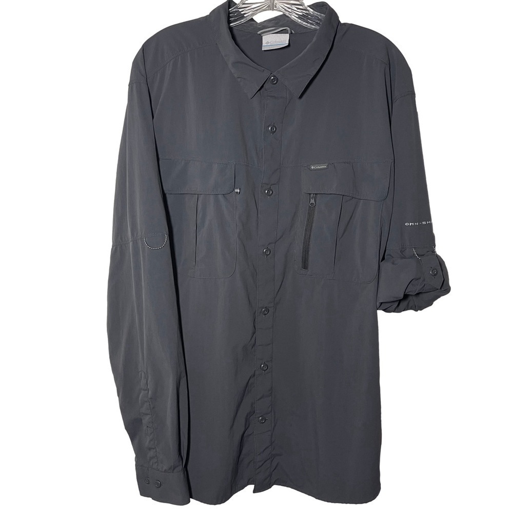 Columbia Omni Shade Sun Protection Long Roll Tab Sleeve Button-Up Utility Shirt